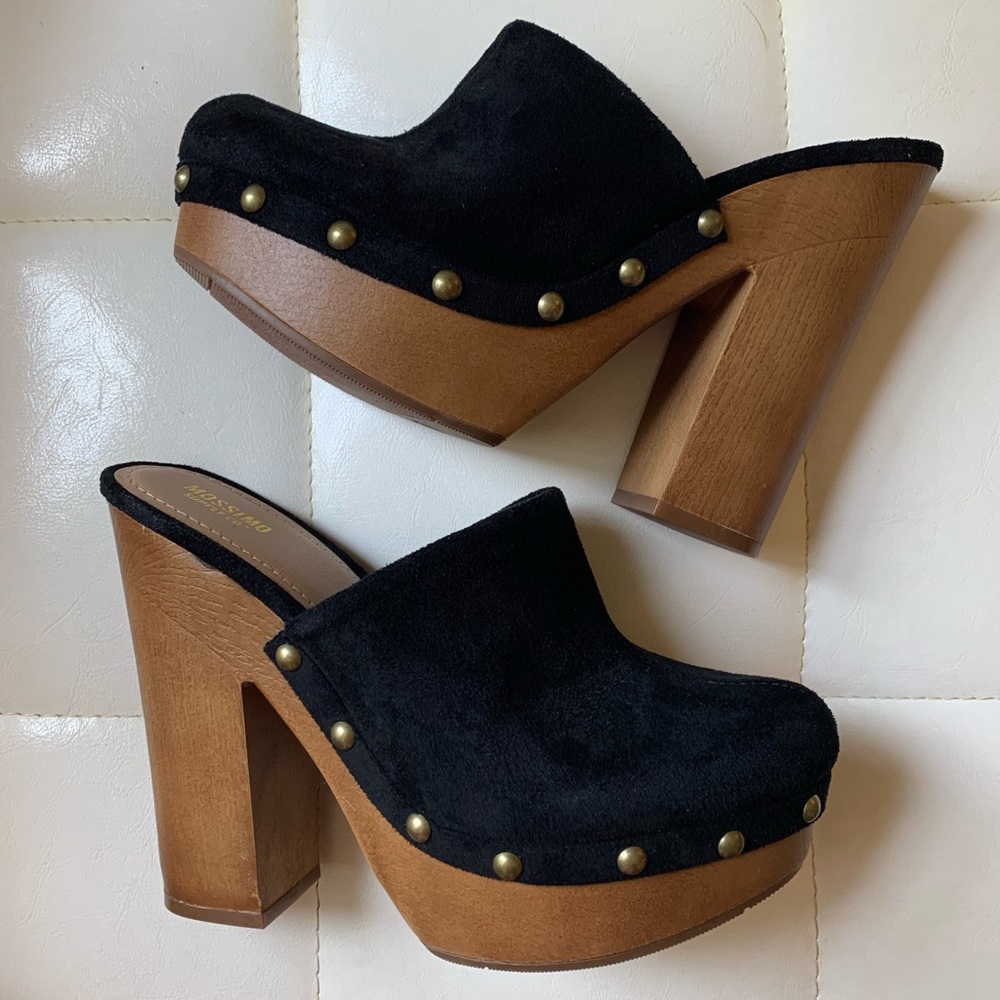 Stevie Nicks - Black platform mules/clogs size 7